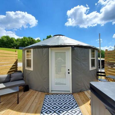 Gray Yurt Patio