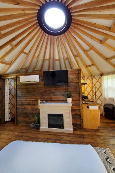 Yurt With Fireplace